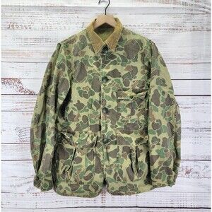 VTG 60s Sz M? Sears Roebuck Ted Williams Hunting Chore Workwear Jacket Coat Camo